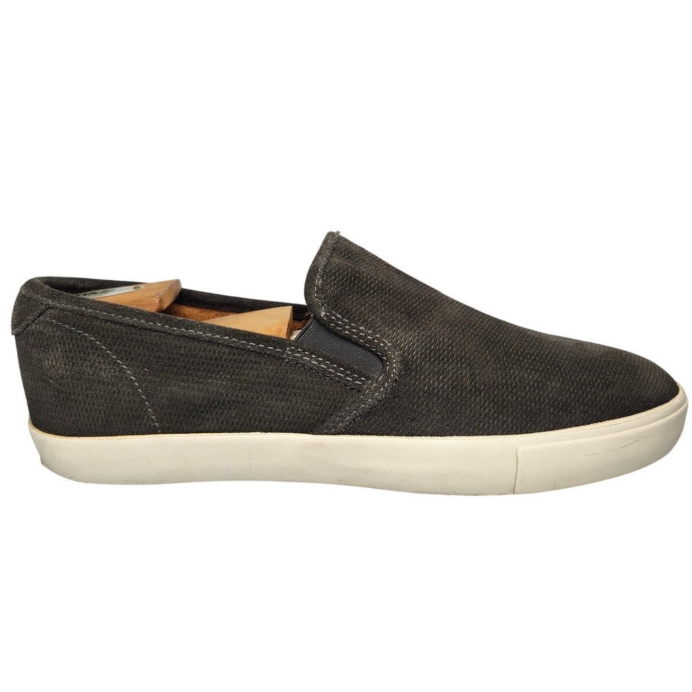 FRYE Brett Perf Slip On Suede Shoes Mens 11 Olive Green Loafers‎ 3481536 SLT